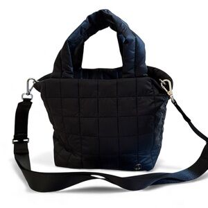 New Lululemon women's quilted grid tote bag mini 5L black w/removable long strap